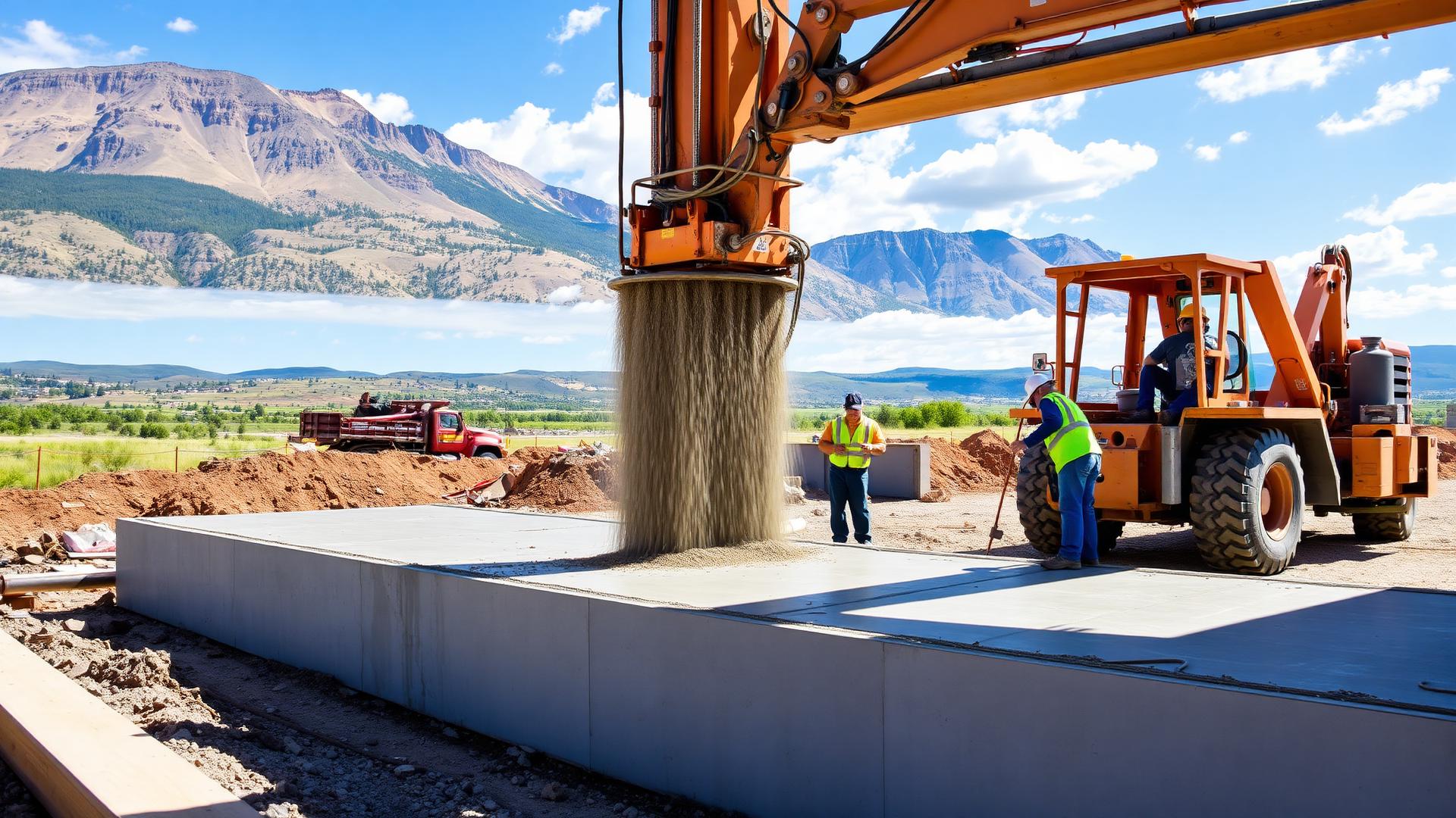 Concrete construction worksite in Rapid City SD