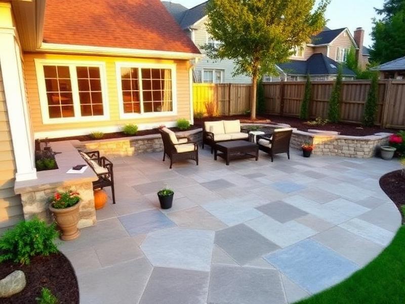 Patio and sidewalk concrete work